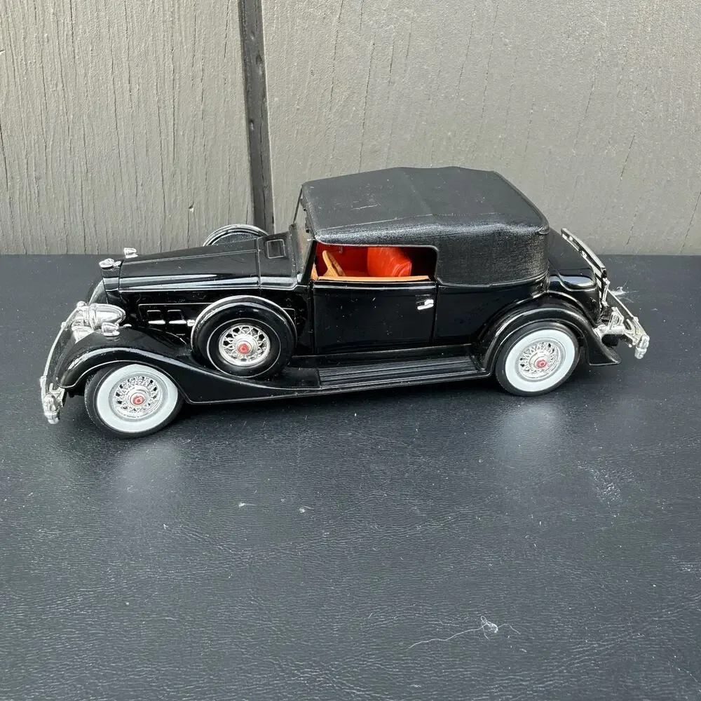 1934 Packard Diecast Model Car Black With Red Interior